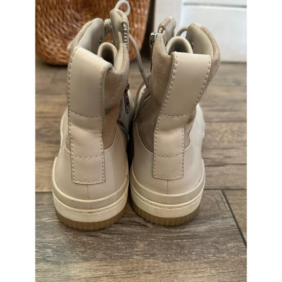 Vince Women's N3461 Rowan White San Remo Lux Leather Lace Up Boots Size 8.5 - Picture 6 of 11